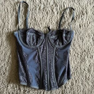 Urban Outfitters Blue Out From Under Modern Love Lace Corset